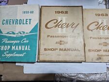 Chevrolet Chevy Shop Manual Lot  of 3  Supplement ORIGINAL 1959-60, 1962, 1963  picture