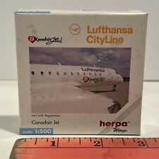 1:500 Herpa Lufthansa Airlines Canadair Jet Toy Model Wings 25 Anniversary picture