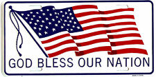 PATRIOTIC GOD BLESS OUR NATION USA METAL LICENSE PLATE AUTO CAR TAG #414 picture