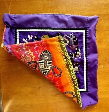 Hmong Handmade Cotton Embroidered Story Pillowcase People Animals 15