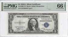 1935A $1 SILVER CERTIFICATE, PMG GEM Uncirculated 66 EPQ Banknote. picture