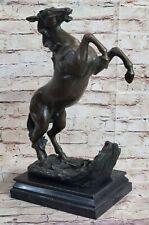 P.J Mene's Signature Artwork Rearing Horse Stallion Bronze Statue Sculpture Sale picture