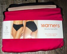 Warner's ~ Women's Hi-Cut Underwear Panties Polyester 3-Pair (A) ~ 2XL/9 picture