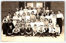 RPPC Monger School Elkhart Indiana Oct 1920 - 1921 - 5th and 6th Grade POSTCARD picture
