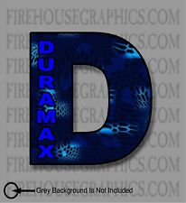 Duramax Chevy Turbo Diesel D Blue Kryptic Camo Window sticker decal picture