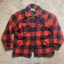 Vintage Melton Outerwear Men’s Buffalo Plaid Quilt Insulated Wool Jacket Size XL picture