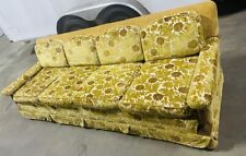 Mid Century Modern Eight Cushion Floral Sofa 1960’s 96” Long picture