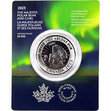 2023 Canadian Polar Bear and Cubs BU Uncirculated 1 oz .9999 Silver $5 picture