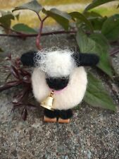 Swiss Valais Blacknose Sheep Brooch, unique needle felted sheep brooch. picture