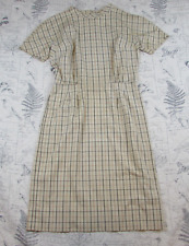 EUC Vintage Lorch Of Dallas womens plaid cotton blend sheath dress womens size M picture