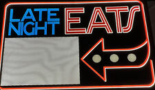 Late Night Eats LED Illuminated Sign 36x24 picture