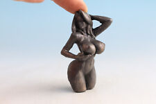 Chinese Old Bronze Hand Cast Girl Belle Statue Figure Collection Table Deco Gife picture
