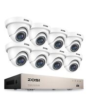 ZOSI 8CH Outdoor Dome Security Camera System 1080p with 5MP Lite DVR for Home picture