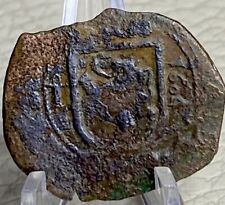Very Rare Authentic Large 1604 Coin Spanish 8 Maravedis King Philip Full Date picture