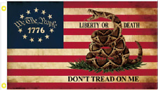 3X5 WE THE PEOPLE 1776 VINTAGE LIBERTY OR DEATH GADSDEN DON'T TREAD ON ME FLAG picture