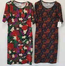 NWT Lularoe LLR Julia Lot Large Floral Fitted Pencil Dress Stretch 2 Dresses picture
