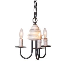 Rustic White Bellview Chandelier | Handcrafted | 10.5
