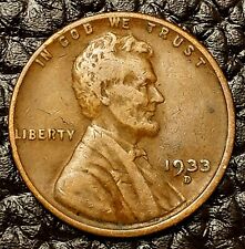 1933-D Lincoln Wheat Cent ~ FINE (F / FN) Condition ~ COMBINED SHIPPING picture