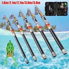 6-12ft Saltwater/Freshwater Spinning Fishing Rod Carbon Fiber Telescopic Pole US picture