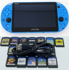 Sony PS Vita Aqua Blue PCH-2000 w/Random 3 Games + USB cable picture