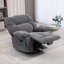 HOMCOM 8 Point Massage Recliner Chair with Heat Swivel Rocker Dark Gray picture