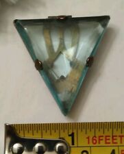 Very Vintage to ANTIQUE 1920/30s Art Deco Triangle Shape Glass Fur(?) Clip picture