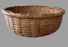Antique Woven Splint Oak or Ash Basket 8