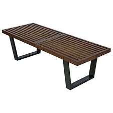 LeisureMod Mid-Century Inwood Platform Bench - 4 Feet picture