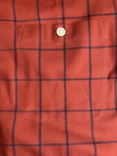 Orvis Long Sleeve Button Up Shirt Dark Red Plaid Classic Fit Wrinkle Free Size L picture