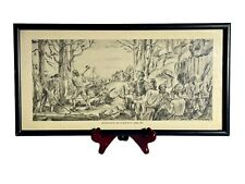 Vintage Artwork By Chas Morgenthaler Laclede Builds The Village Of St Louis 1764 picture