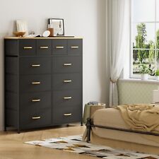 Dresser for Bedroom with 12 Drawers, Tall Dresser for Closet, Living Room, Black picture