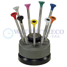 Bergeon 30081-S09 Set of 9 Screwdrivers with Rotating Stand Swiss picture