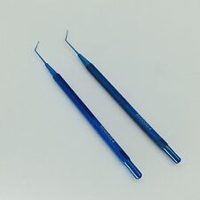 2 pieces nice titanium Jaffe-Knolle Iris Hook ophthalmic instrument picture