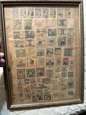 Vintage Comic Stamp Collection Framed 17x13 picture