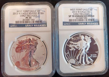 2013-W Reverse Proof Silver Eagle PF70 & Enhanced SP70 2-coin set NGC ER picture
