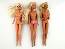 Vintage Mattel Barbie Dolls Lot of 3 1966 Twist Legs Bend Earrings Blonde Hair picture