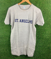 Vintage 1970s Champion St. Anselms Rare Gray T-Shirt Size Med picture