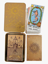1910 Vintage Classic Tarot With Guidebook Standard Size 78 Cards Tin Box picture