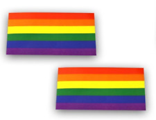 2 Rainbow sticker - Gay pride - Rectangle Shaped - 2x1.25in picture