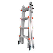 LITTLE GIANT 10102AS Multipurpose Ladder,17 ft.,IA,Aluminum 14D450 picture