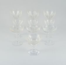 Baccarat, France, ten Art Deco crystal glasses in clear glass. picture