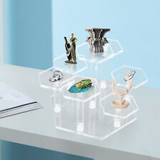 7-Tier Clear Acrylic Display Stand Jewelry Watch Perfume Toy Doll Cupcake Holder picture