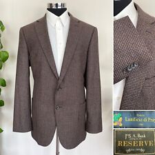 Jos A Bank Reserve Mens Two Button Blazer Brown Wool Sport Coat Jacket 46L picture