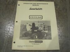 SNORKEL UNO 41D & 41G 4X4 BOOM LIFT OPERATION & MAINTENANCE MANUAL 1990 41D 41G picture