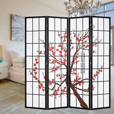 4 Panel Room Divider Screen  Folding Room Divider Panel Privacy Wooden Screen picture