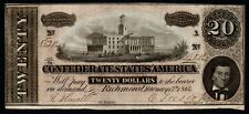 1864 $20 HIGH GRADE XF+ Confederate States of America Currency picture