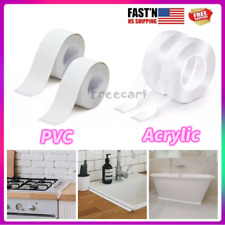 16.4Ft Self Adhesive Caulk Sealing Strip Tape Kitchen Sink Toilet PVC Acrylic US picture