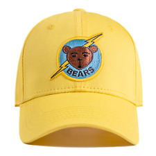 Men's Yellow Baseball Cap Bad New Bears Adjustable Buckle Sports Hat One Size picture