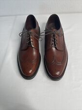 Vintage Florsheim Royal Imperial 97625 Long Wing5 Nail V Cleat Brown Shoes 8.5 D picture