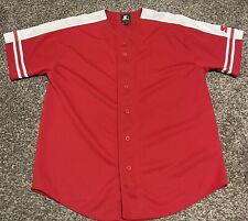 Vintage Starter Red Baseball Jersey XL AWESOME Perfect picture